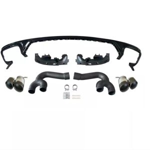 Q8 2019 + IÇIN UYUMLU SQ8 DİFÜZÖR & SİYAH EGZOZ SETİ (s-lıne ve sq8 uyumlu)